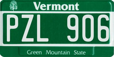 VT license plate PZL906