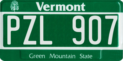 VT license plate PZL907