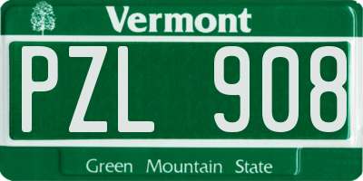 VT license plate PZL908