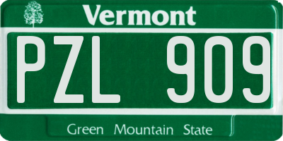 VT license plate PZL909