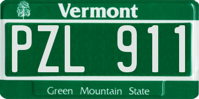 VT license plate PZL911