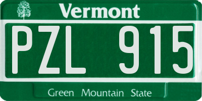 VT license plate PZL915