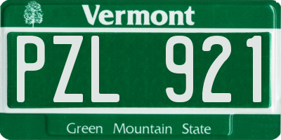 VT license plate PZL921
