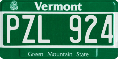 VT license plate PZL924