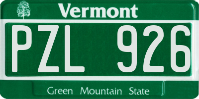 VT license plate PZL926