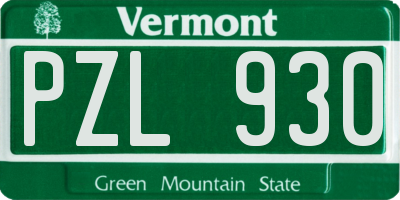 VT license plate PZL930