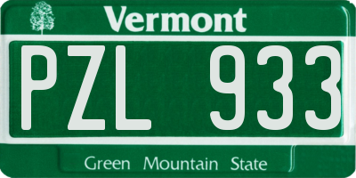 VT license plate PZL933