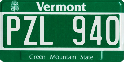 VT license plate PZL940
