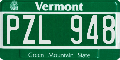 VT license plate PZL948