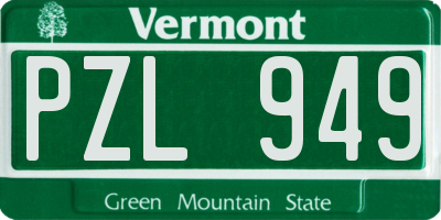 VT license plate PZL949
