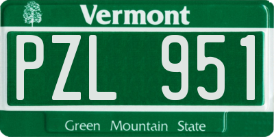 VT license plate PZL951
