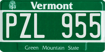 VT license plate PZL955