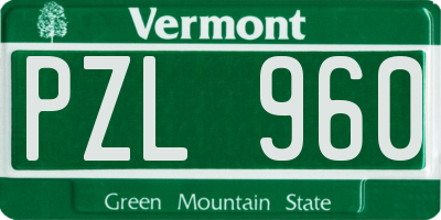 VT license plate PZL960