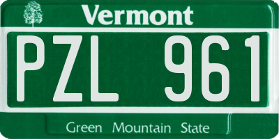 VT license plate PZL961