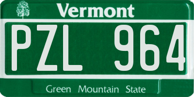 VT license plate PZL964