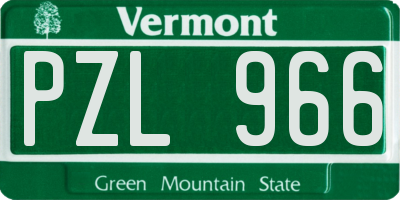 VT license plate PZL966