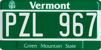 VT license plate PZL967