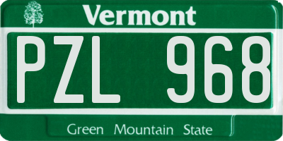 VT license plate PZL968
