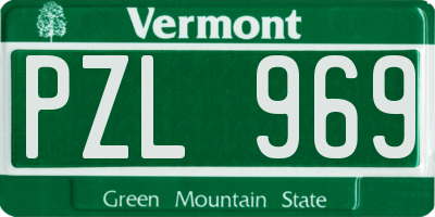 VT license plate PZL969