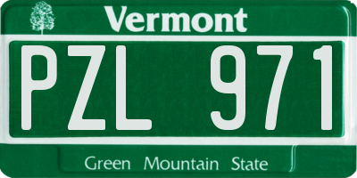 VT license plate PZL971