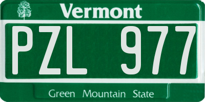 VT license plate PZL977