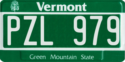 VT license plate PZL979
