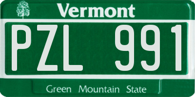VT license plate PZL991