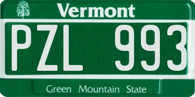 VT license plate PZL993