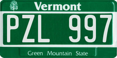 VT license plate PZL997