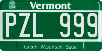 VT license plate PZL999