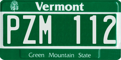 VT license plate PZM112