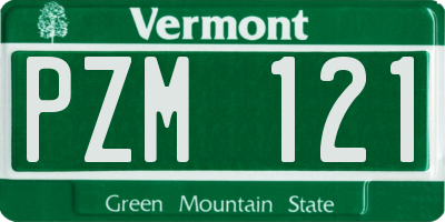 VT license plate PZM121