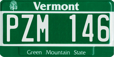 VT license plate PZM146