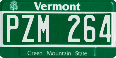VT license plate PZM264