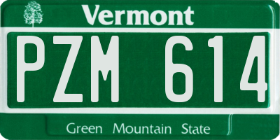 VT license plate PZM614