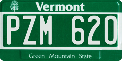 VT license plate PZM620