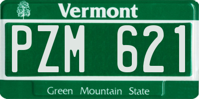 VT license plate PZM621