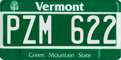 VT license plate PZM622