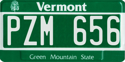 VT license plate PZM656