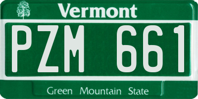 VT license plate PZM661
