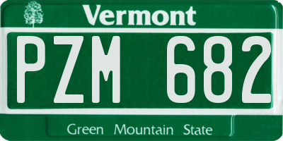 VT license plate PZM682