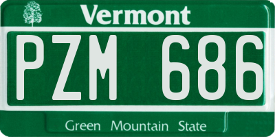 VT license plate PZM686