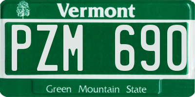VT license plate PZM690