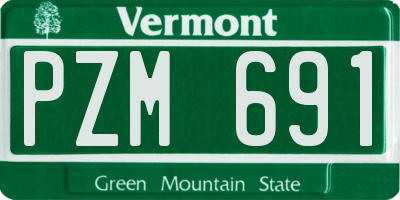 VT license plate PZM691