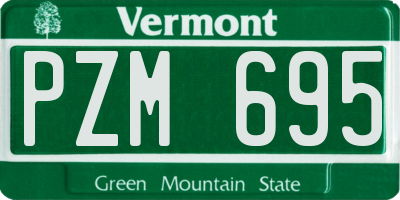 VT license plate PZM695