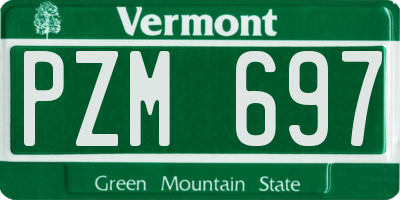 VT license plate PZM697