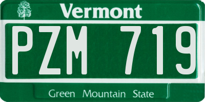 VT license plate PZM719