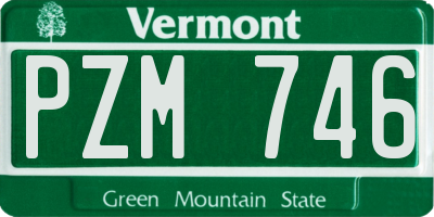 VT license plate PZM746