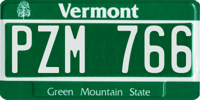 VT license plate PZM766