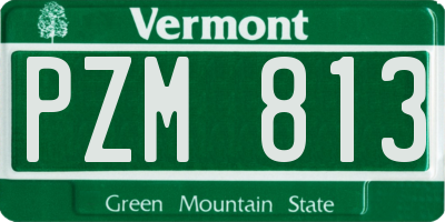 VT license plate PZM813